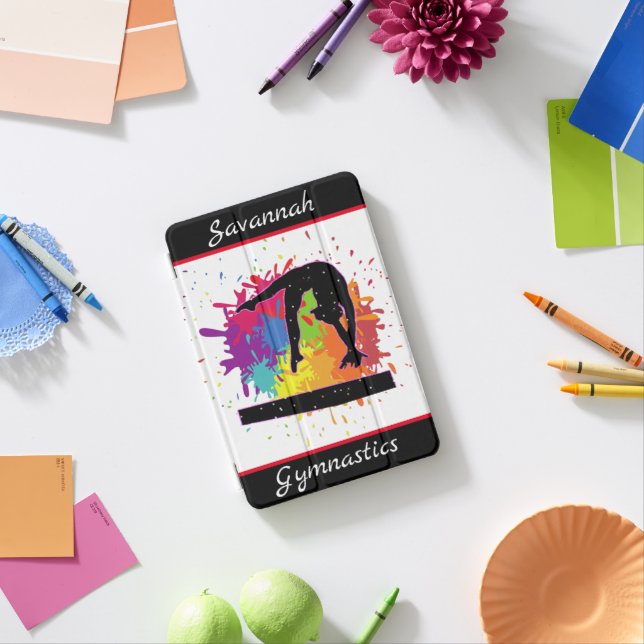 Gymnastics Balance Beam Paint Splatter iPad Mini Cover (In Situ)