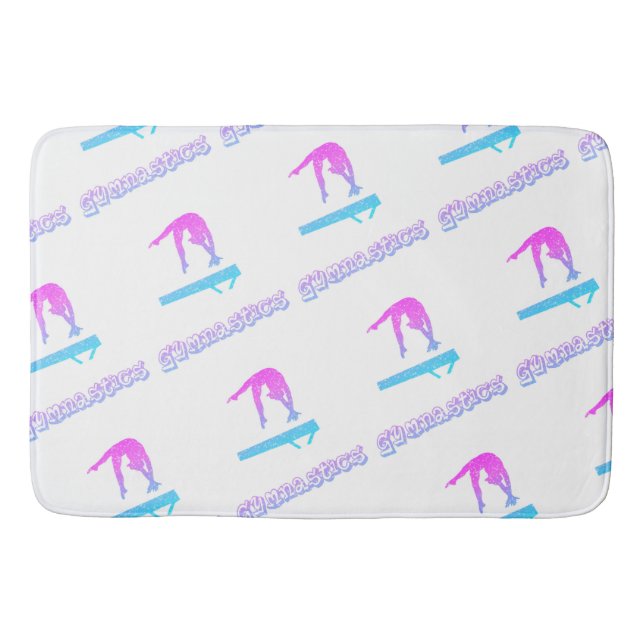 Gymnastics Balance Beam Print   Bath Mat (Front)