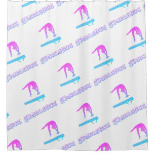 Gymnastics Balance Beam Print Shower Curtain