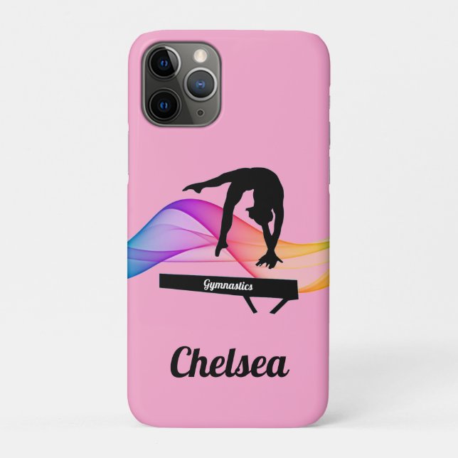 Gymnastics Balance Beam Swirl Pink Case-Mate iPhone Case (Back)