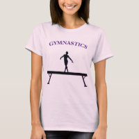 Gymnastics Balance Beam w/ Name T-Shirt