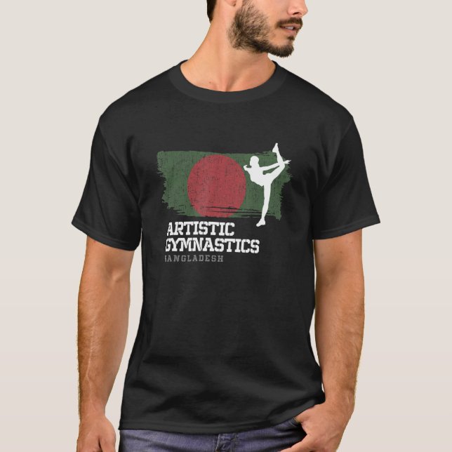 Gymnastics Bangladesh Gymnast Girl Artistic Gymnas T-Shirt (Front)