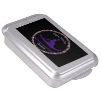 Gymnastics Bars Birthday in Purple and Black  Cake Pan