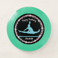 Gymnastics Bars Birthday in Teal and Black       Wham-O Frisbee