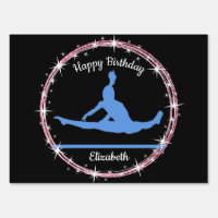 Gymnastics Bars Birthday   Sign