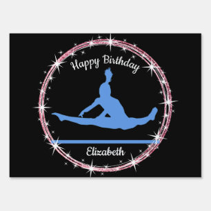 Gymnastics Bars Birthday   Sign