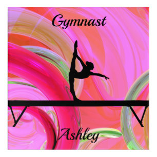 Gymnastics Beam Bold Abstract Custom Acrylic Print