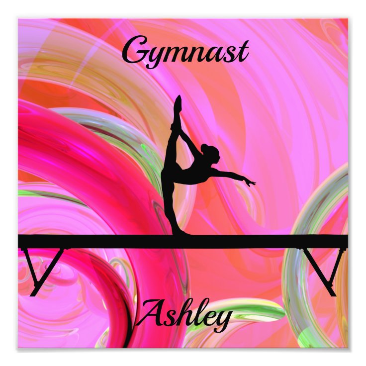 Gymnastics Beam Bold Abstract Custom Photo Print Zazzle