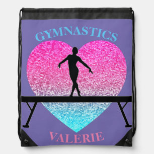 Gymnastics Beam Drawstring Bag