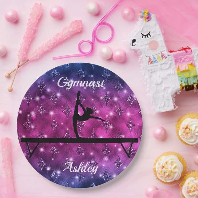 Gymnastics Beam Glam   Paper Plates (Party)