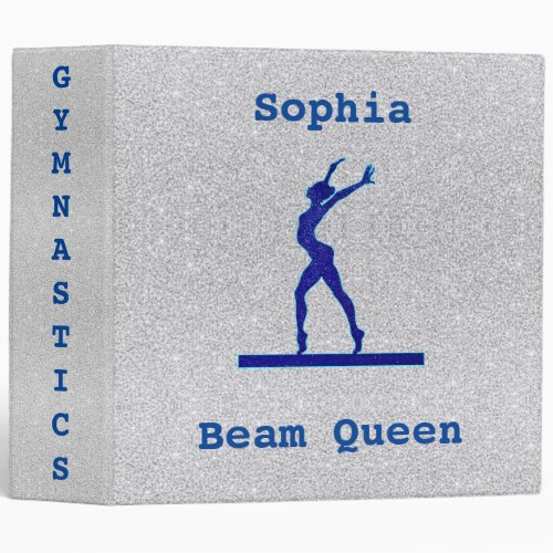 Gymnastics Beam Queen Personalized School Binder