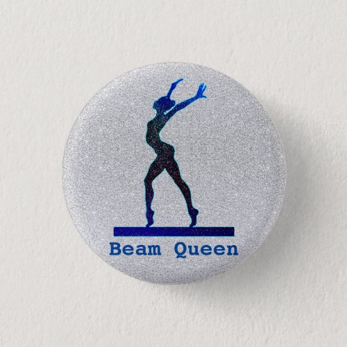 Gymnastics Beam Queen Pin Buttons for Gymnast
