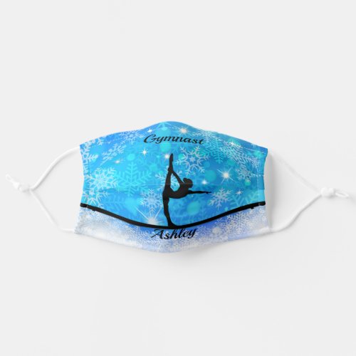 Gymnastics Beam Snowflake Face Mask