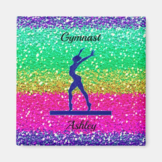 Gymnastics Beam Sparkle  Magnet (Front)