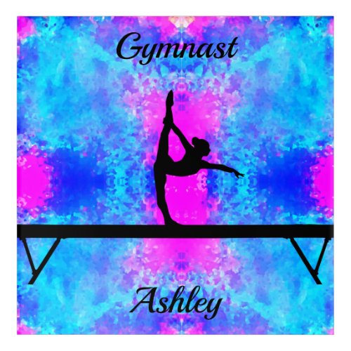 Gymnastics Beam Watercolor Acrylic Print