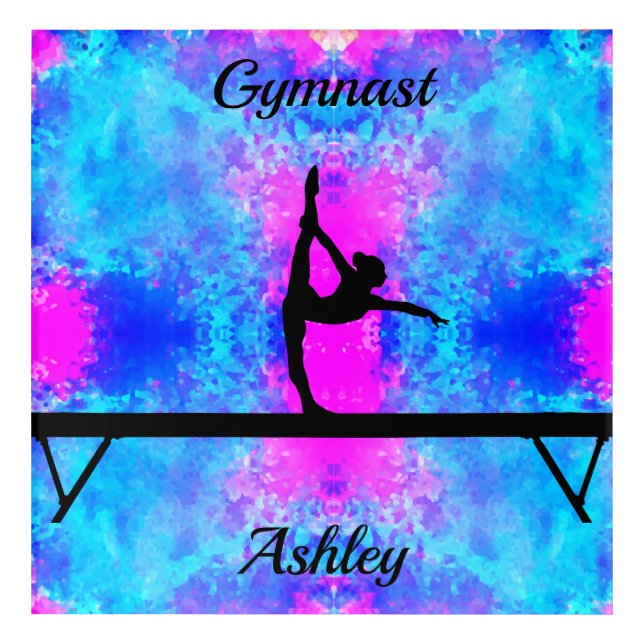 Gymnastics Beam Watercolor Acrylic Print (Front)