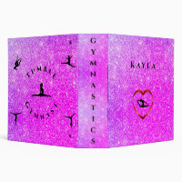 Gymnastics Binder for Girls Personalized w/ Name