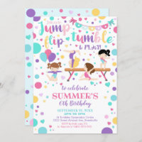 Gymnastics Birthday Invitation Gymnastics Party