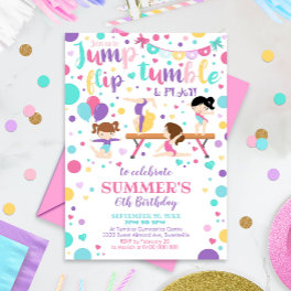 Gymnastics Birthday Invitation Gymnastics Party