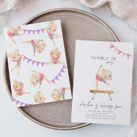 Gymnastics Birthday Invitation | Gymnastics Party