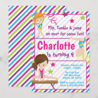 Gymnastics Birthday Invitations for Any Age