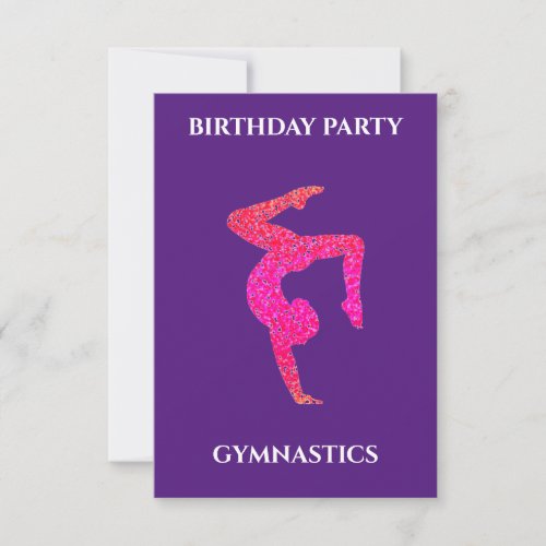 GYMNASTICS BIRTHDAY INVITATIONS PERSONALIZED