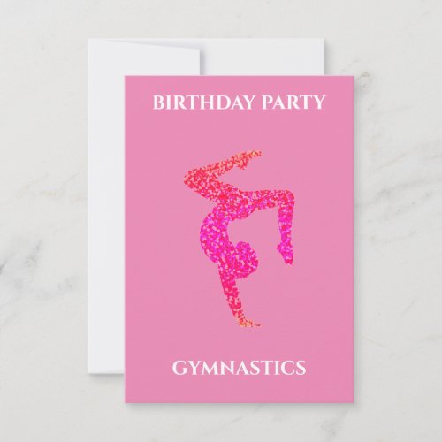 GYMNASTICS BIRTHDAY INVITATIONS PERSONALIZED