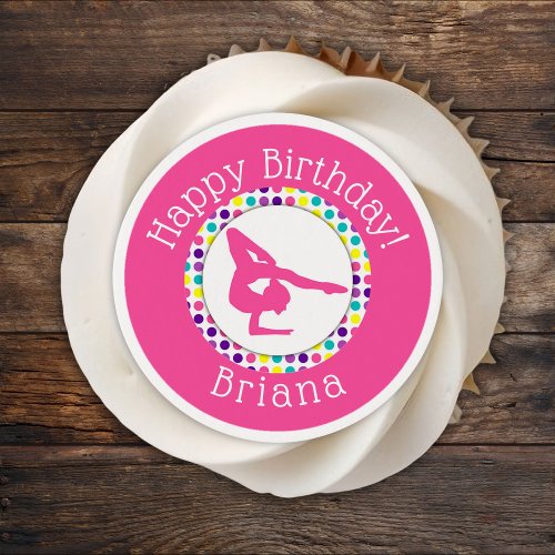 Gymnastics Birthday Party Girl Cupcakes Edible Frosting Rounds