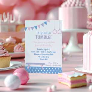Gymnastics Birthday Party Invitation