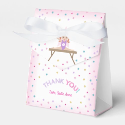 Gymnastics Birthday Party Red Hair Favor Boxes