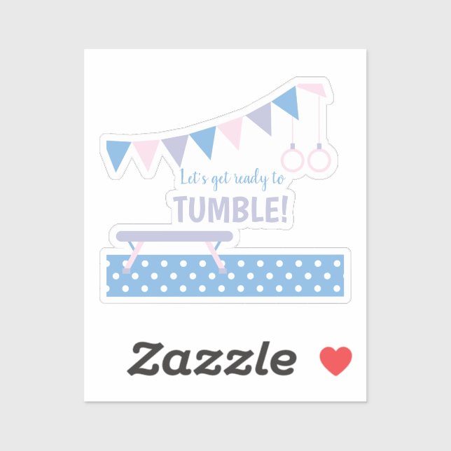 Gymnastics Birthday Party  Sticker (Sheet)
