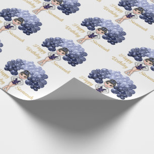 Gymnastics Birthday Party with Blue Balloon Arch Wrapping Paper