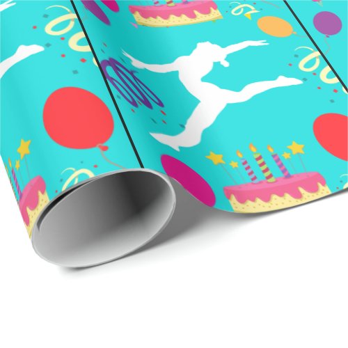 Gymnastics Birthday Party  Wrapping Paper
