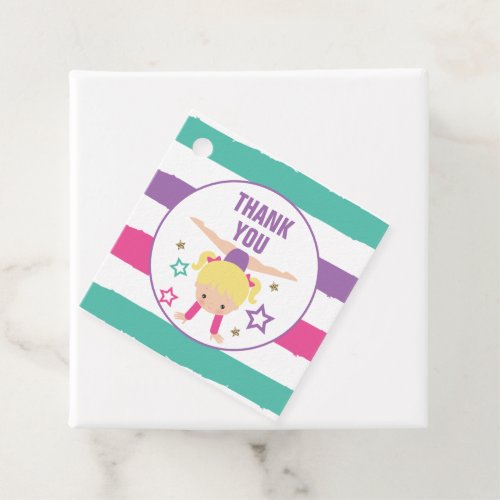 Gymnastics Birthday Thank You Favor Favor Tags