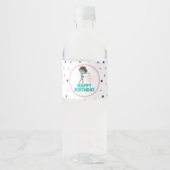 Gymnastics Birthday Water Bottle Labels by PuggyPrints at Zazzle