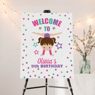 Gymnastics birthday Welcome Foam Board