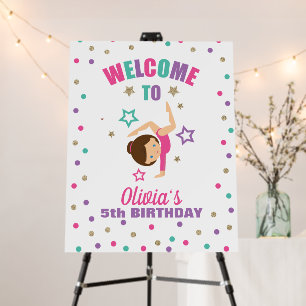 Gymnastics birthday Welcome Foam Board