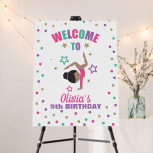 Gymnastics birthday Welcome Foam Board