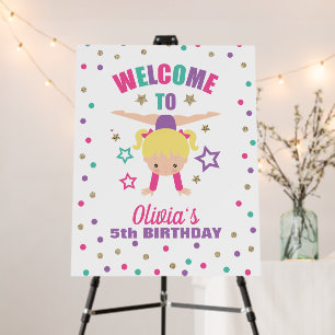 Gymnastics birthday Welcome Foam Board