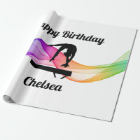 Gymnastics Birthday Wrapping Paper