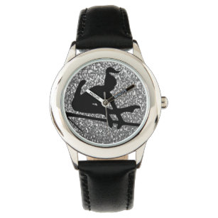 Gymnastics Black & Silver Sparkle eWatch Watch