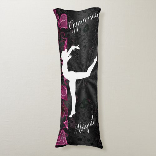 Gymnastics Black White and Pink  Body Pillow