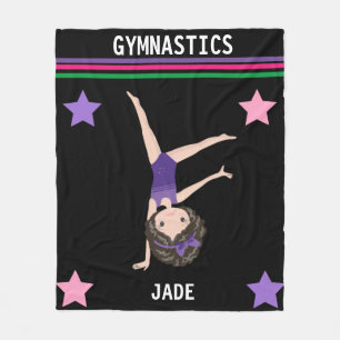 GYMNASTICS BLANKET FOR GIRLS PERSONALIZED.
