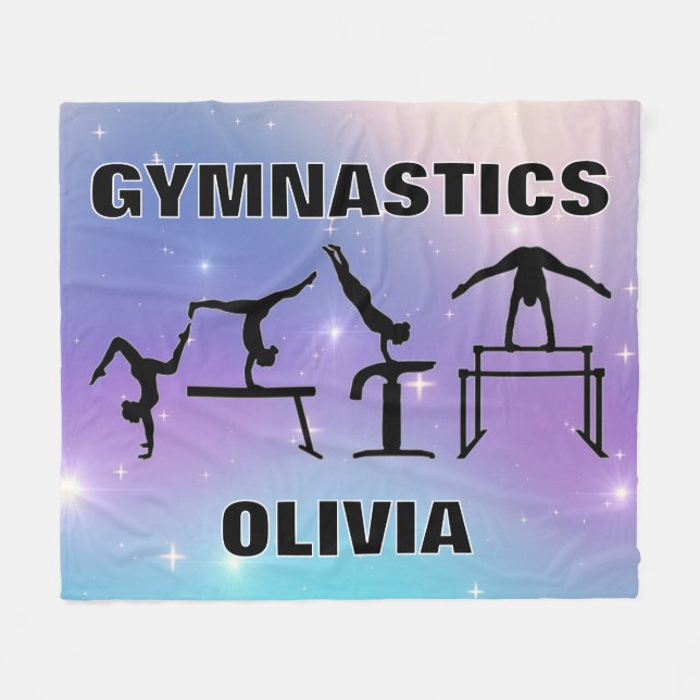 Gymnastics Blanket Purple Turquoise  (Front (Horizontal))