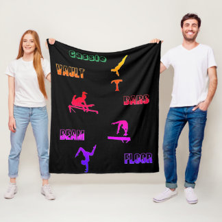 Gymnastics Blanket - Vault, Bars, Beam, Floor