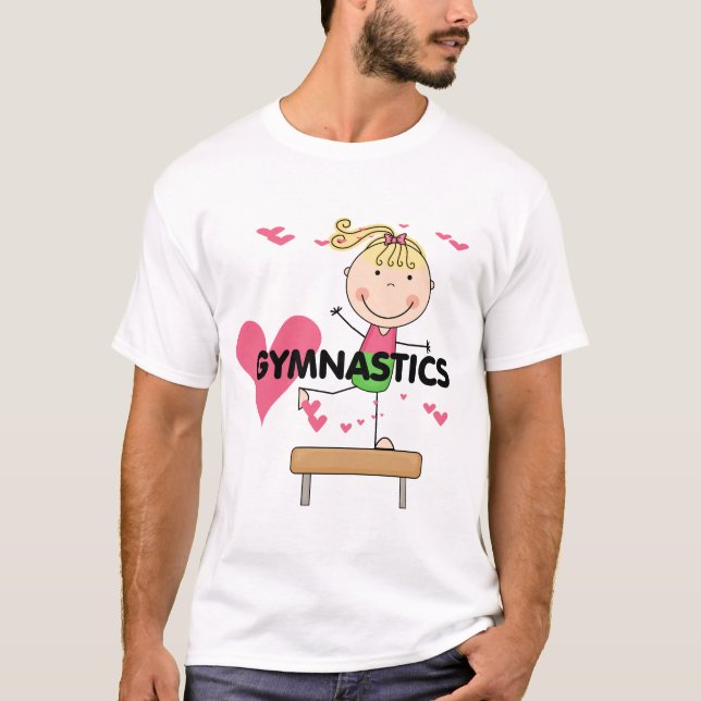 GYMNASTICS - Blond Girl Balance Beam Tshirts (Front)