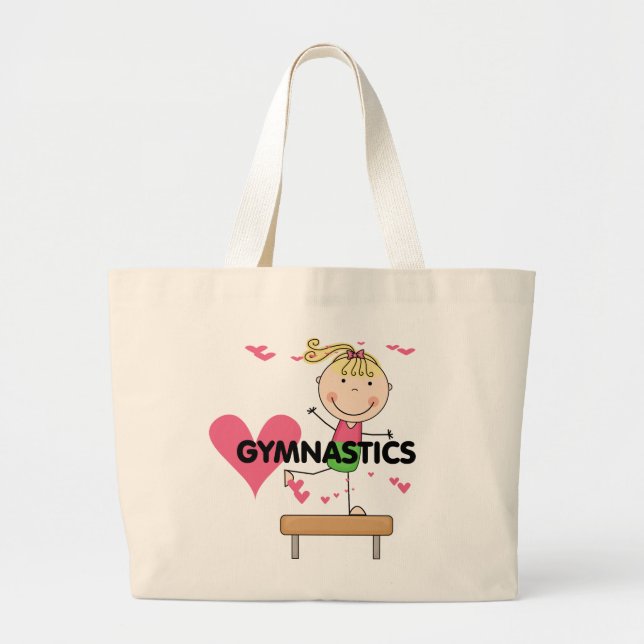GYMNASTICS - Blond Girl Balance Beam Tshirts Large Tote Bag (Front)