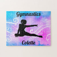 Gymnastics Blue and Purple Swirl Puzzle