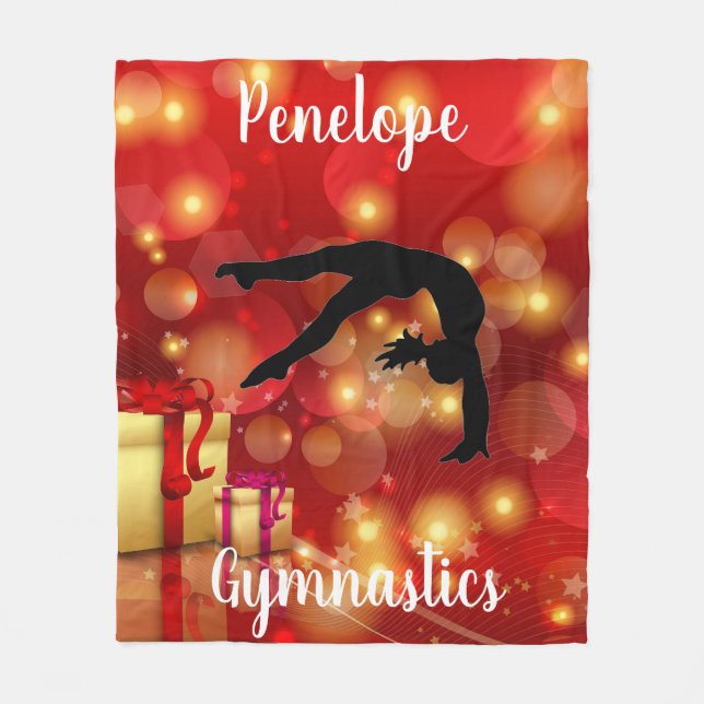 Gymnastics Bokeh Gifts n' Glitz Fleece Blanket (Front)