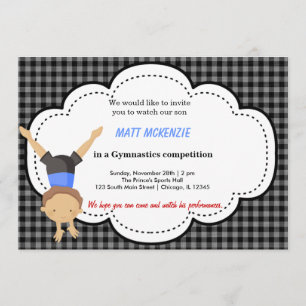 Gymnastics Boy competition Invitation